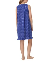 Eileen West Women's Cotton Printed Embellished Chemise