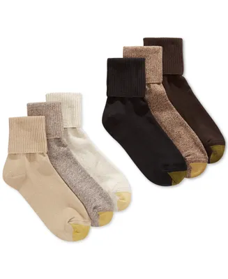 Gold Toe Women's 6-Pack Casual Turn Cuff Socks