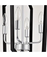 Matte Black Farmhouse Kitchen Chandeliers with Adjustable Height