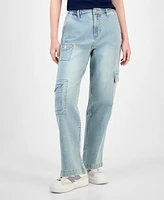 Madden Girl Juniors' Super High-Rise Cargo Skater Jeans