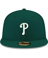 New Era Men's Green Philadelphia Phillies White Logo 59FIFTY Fitted Hat