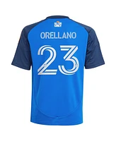 Adidas Big Boys and Girls Luca Orellano Blue Fc Cincinnati 2025 Orange Legacy Kit Replica Player Jersey