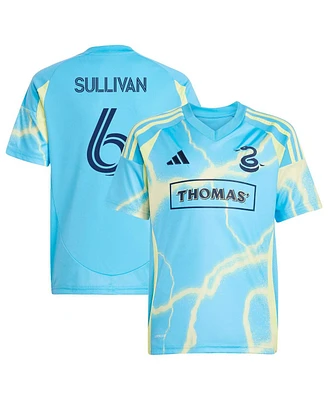 Adidas Big Boys and Girls Cavan Sullivan Blue Philadelphia Union 2025 The Voltage Kit Replica Player Jersey