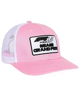 Insomniac Men's Pink F1 2025 Miami Grand Prix Patch Trucker Adjustable Hat