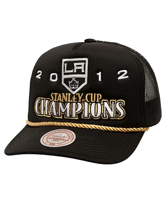 Mitchell & Ness Men's Black Los Angeles Kings Soul Collection Golden Stanley Cup Champions Trucker Adjustable Hat