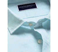 Charles Tyrwhitt Men's Slim Fit Long Sleeve Linen Button-Front Shirt