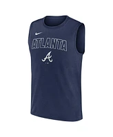 Nike Men's Navy Atlanta Braves Knockout Performance Muscle Tank Top