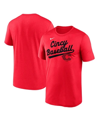 Nike Men's Red Cincinnati Reds 2025 City Connect Team Phrase Script Legend Performance T-Shirt