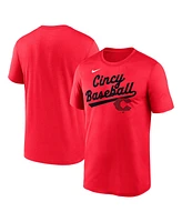 Nike Men's Red Cincinnati Reds 2025 City Connect Team Phrase Script Legend Performance T-Shirt