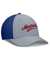 Nike Men's Gray/Blue Montreal Expos Rise Swoosh Performance Flex Hat