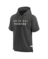 Fanatics Men's Charcoal Green Bay Packers Elements Future Ground Lettering Short Sleeve Pullover Hoodie