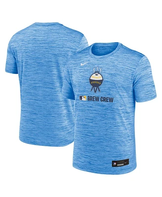 Nike Men's Powder Blue Milwaukee Brewers 2025 City Connect Authentic Collection Velocity Performance T-Shirt