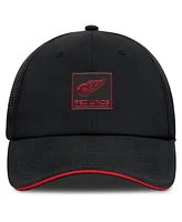 Fanatics Men's Black Detroit Red Wings Driver Adjustable Hat