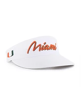 '47 Brand Men's White Miami Hurricanes Melbourne Brrr Adjustable Visor