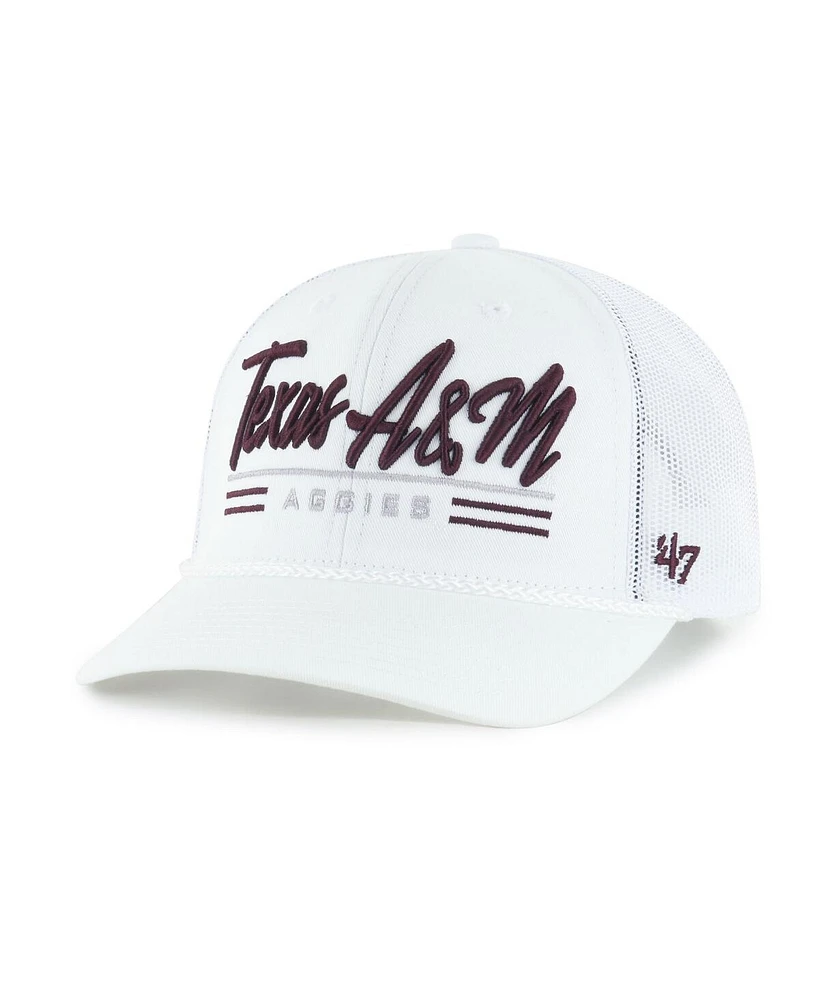 '47 Brand Men's White Texas A&M Aggies Garner Rope Trucker Adjustable Hat