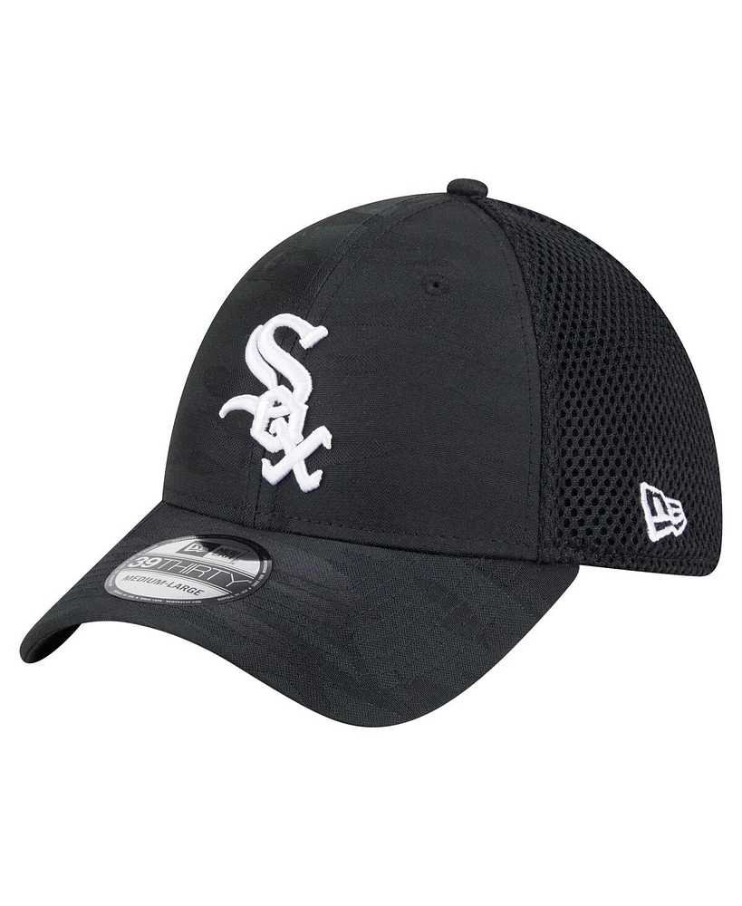 New Era Men's Black Chicago White Sox Subtle Camo 39THIRTY Flex Hat