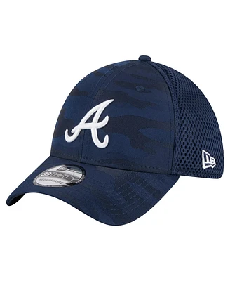 New Era Men's Navy Atlanta Braves Subtle Camo 39THIRTY Flex Hat