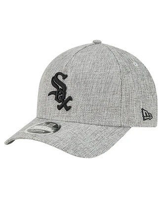 New Era Men's Gray Chicago White Sox Cotton Weave M-Crown A-Frame 9FORTY Adjustable Hat