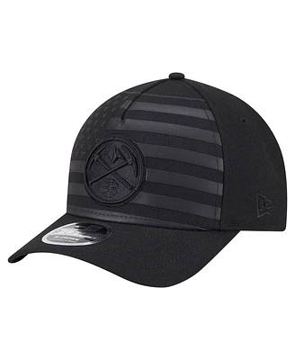 New Era Men's Black Denver Nuggets Game Day Flag A-Frame 9FORTY Adjustable Hat
