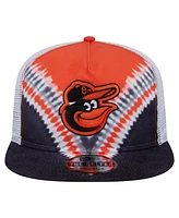 New Era Men's Baltimore Orioles Tie-Dye Golfer Trucker Adjustable Hat