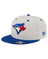 New Era Men's Cream/Royal Toronto Blue Jays Two-Tone Corduroy 59FIFTY Fitted Hat