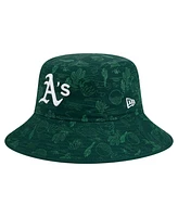 New Era Men's Dark Green Athletics 2025 Spring Training All Over Print Bucket Hat