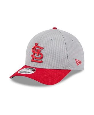 New Era Men's Gray/Red St. Louis Cardinals 2025 Batting Practice 9FORTY M-Crown Adjustable Hat