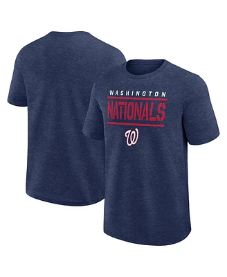 Fanatics Men's Heather Navy Washington Nationals Top Notch T-Shirt
