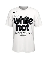 Nike Men's and Women's White Miami Heat 2025 Nba Playoffs On-Court Mantra T-Shirt