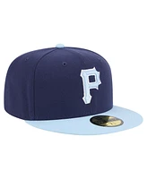 New Era Men's Navy/Light Blue Pittsburgh Pirates Color Pack 2-Tone 59FIFTY Fitted Hat