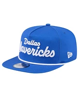 New Era Men's Blue Dallas Mavericks Team Text Golfer Snapback Hat