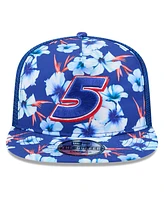 New Era Men's Blue Kyle Larson Adventure Pattern Golfer Adjustable Hat