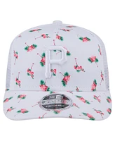 New Era Men's White Pittsburgh Pirates Flamingo Mesh Back 9SEVENTY Stretch-Snap Hat