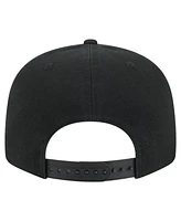 New Era Men's Black Brooklyn Nets Adventure Canvas Split Panel 9FIFTY Snapback Hat