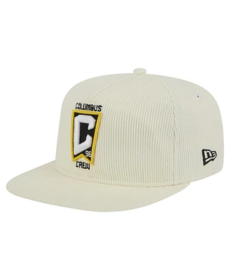 New Era Men's Cream Columbus Crew 2025 Kickoff Snapback Golfer Hat