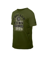 New Era Men's Green Chicago Cubs Armed Forces T-Shirt