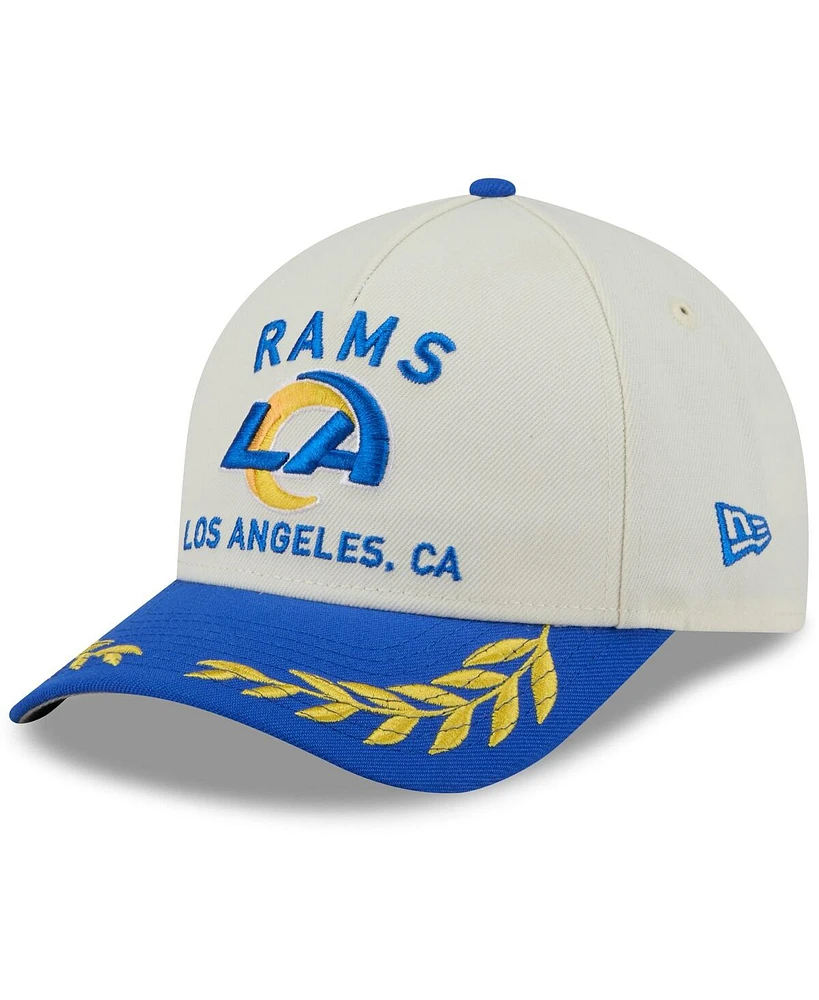 New Era Men's Cream/Royal Los Angeles Rams 2025 Nfl Draft 9FORTY A-Frame M-Crown Adjustable Hat