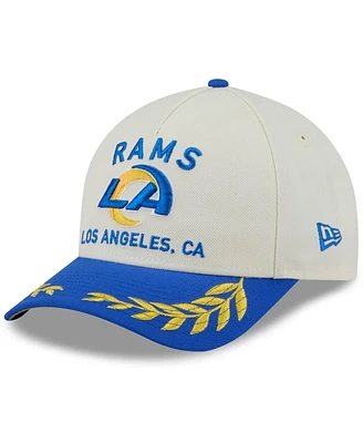 New Era Men's Cream/Royal Los Angeles Rams 2025 Nfl Draft 9FORTY A-Frame M-Crown Adjustable Hat