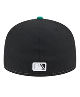 New Era Men's White/Green Norfolk Tides Authentic Collection 59FIFTY Fitted Hat
