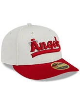 New Era Men's Cream/Red Los Angeles Angels City Connect Batting Practice Low Profile 59FIFTY Fitted Hat