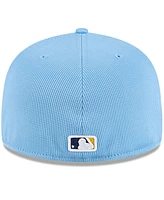 New Era Men's Light Blue Milwaukee Brewers City Connect Batting Practice 59FIFTY Fitted Hat