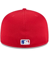 New Era Men's Red Atlanta Braves City Connect Batting Practice 59FIFTY Fitted Hat