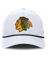 Fanatics Men's White Chicago Blackhawks Rope A-Frame Adjustable Hat