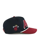 '47 Brand Men's Black/Red Miami Heat Dropshadow Rope Hitch Adjustable Hat
