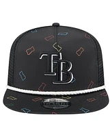 New Era Men's Black Tampa Bay Rays Gummy Golfer Trucker Adjustable Hat