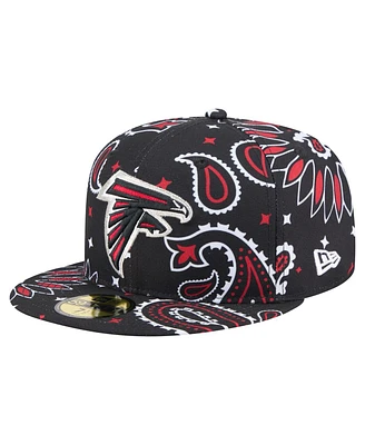 New Era Men's Black Atlanta Falcons Paisley 59FIFTY Fitted Hat