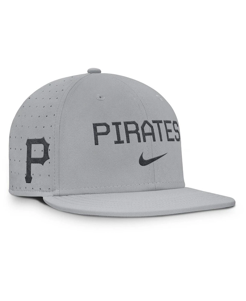 Nike Men's Gray Pittsburgh Pirates True Performance Fitted Hat