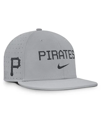 Nike Men's Gray Pittsburgh Pirates True Performance Fitted Hat