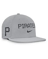 Nike Men's Gray Pittsburgh Pirates True Performance Fitted Hat