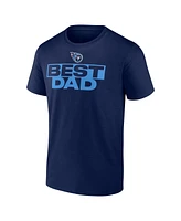 Logo Athletic Men's Navy Tennessee Titans Best Dad T-Shirt